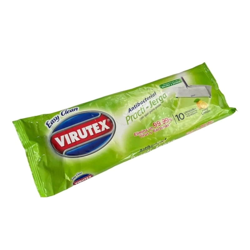 PACK X 4 TRAPERO HUMEDO DESINFECTANTE PARA PISO / LIMON – VIRUTEX - 4