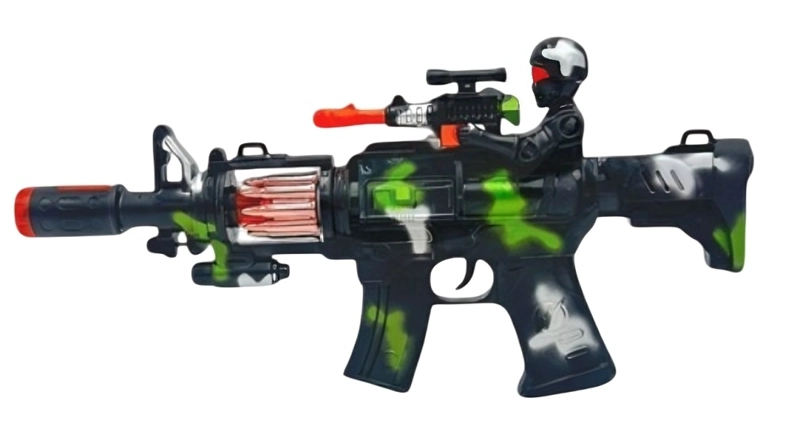 PAK DE 3 PISTOLA SOLDADO MOVIMIENTO HUMO LUZ Y SONIDO - 1