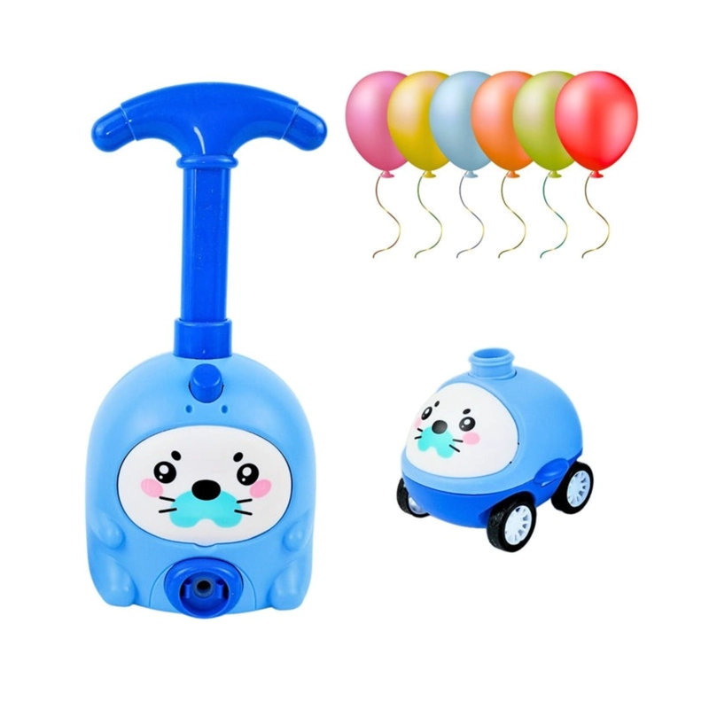 BOMBIN LANZADOR DE AUTOS INFLADOR DE GLOBOS CUTE AZUL - 5