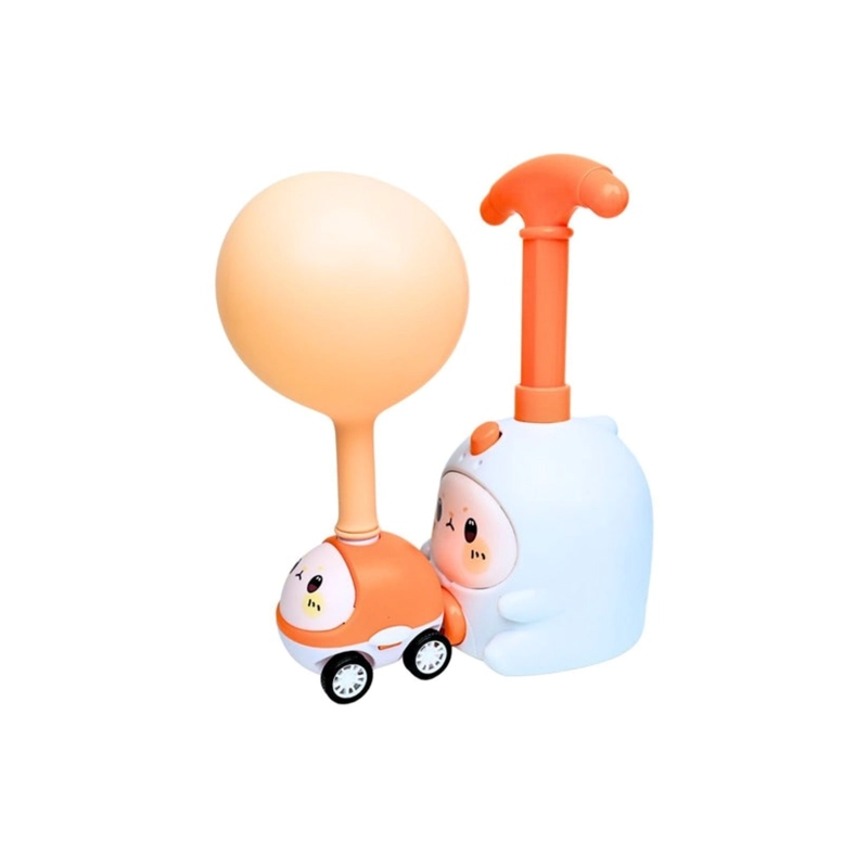 BOMBIN LANZADOR DE AUTOS INFLADOR DE GLOBOS CUTE NARANJA - 2