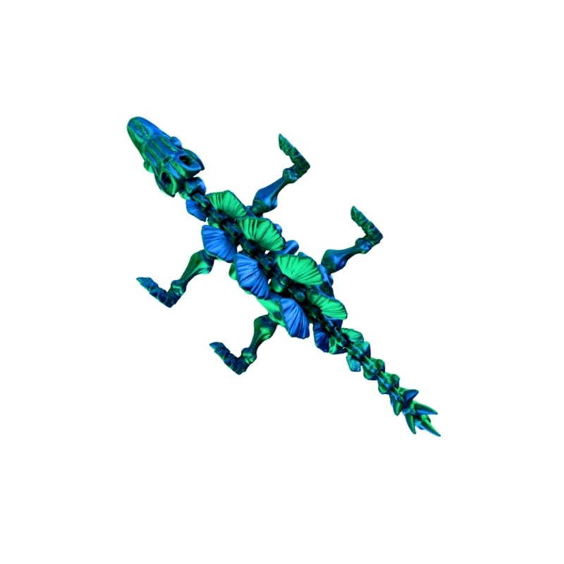 JUGUETE DINOSAURIO ESTEGOSAURIO TORNASOL IMPRESION 3D VERDE - 1