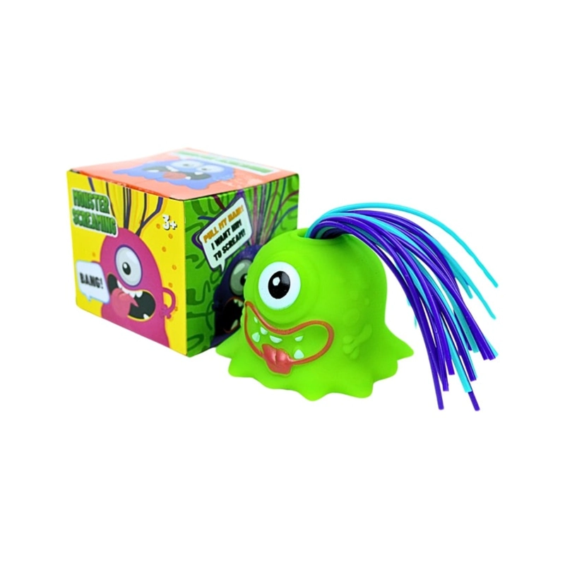 PACK X 4 MUÑECO ANTI ESTRE S SCREAM MONSTER JALANDO EL PELO VERDE - 4