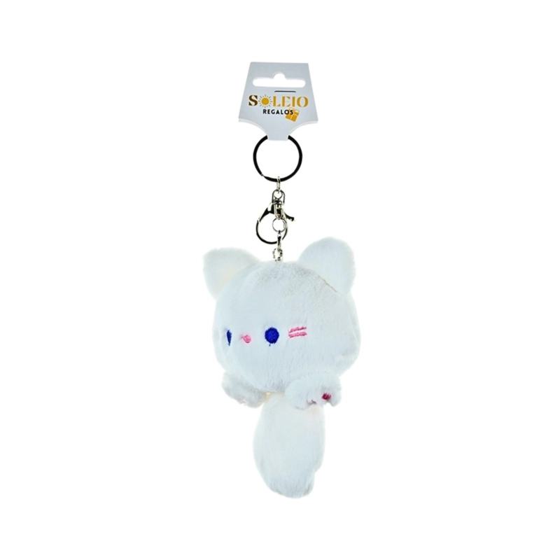 LLAVERO DE PELUCHE COLGANTE GATITO CUTE BLANCO - 2