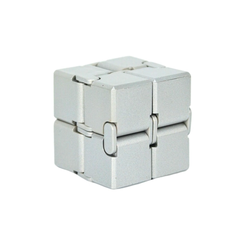 JUGUETE FIDGET CUBE INFINITO ANTI ESTRE S PLATA - 4