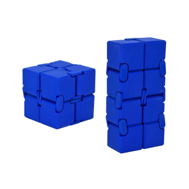 JUGUETE FIDGET CUBE INFINITO ANTI ESTRE S AZUL - 2
