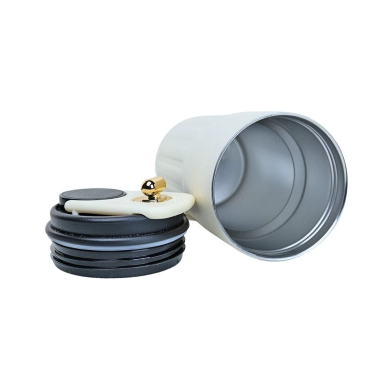 VASO TE RMICO DE ACERO INOXIDABLE TERMOMETRO 460 ML NEGRO - 4