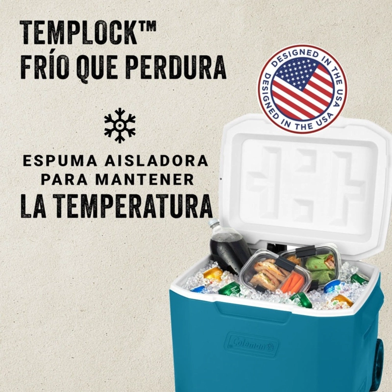 COOLER COLEMAN CHILLER 60QTS/57 LITROS AZUL OCEAN - 9