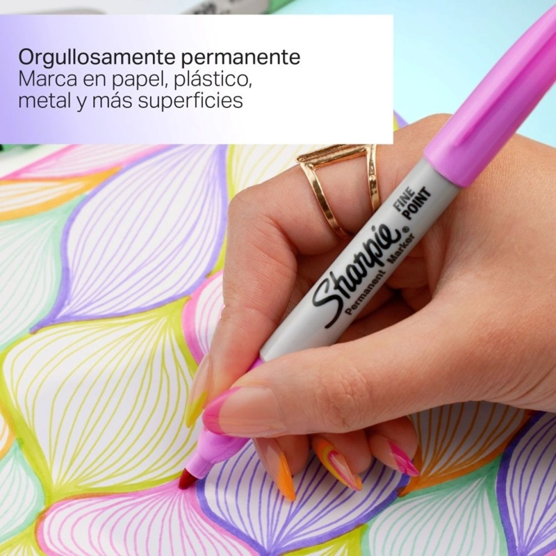 MARCADOR SHARPIE GLAM POP 12 COLORES SURTIDOS - 4