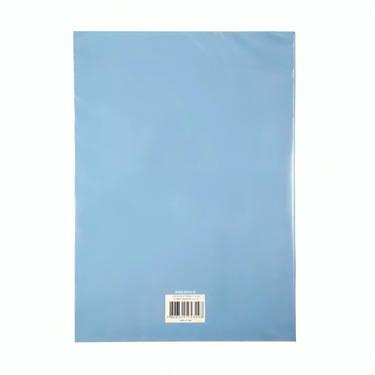 PACK 4 ARCHIVADOR PLASTIFICADO CON GUSANO / CELESTE – TORRE - 2
