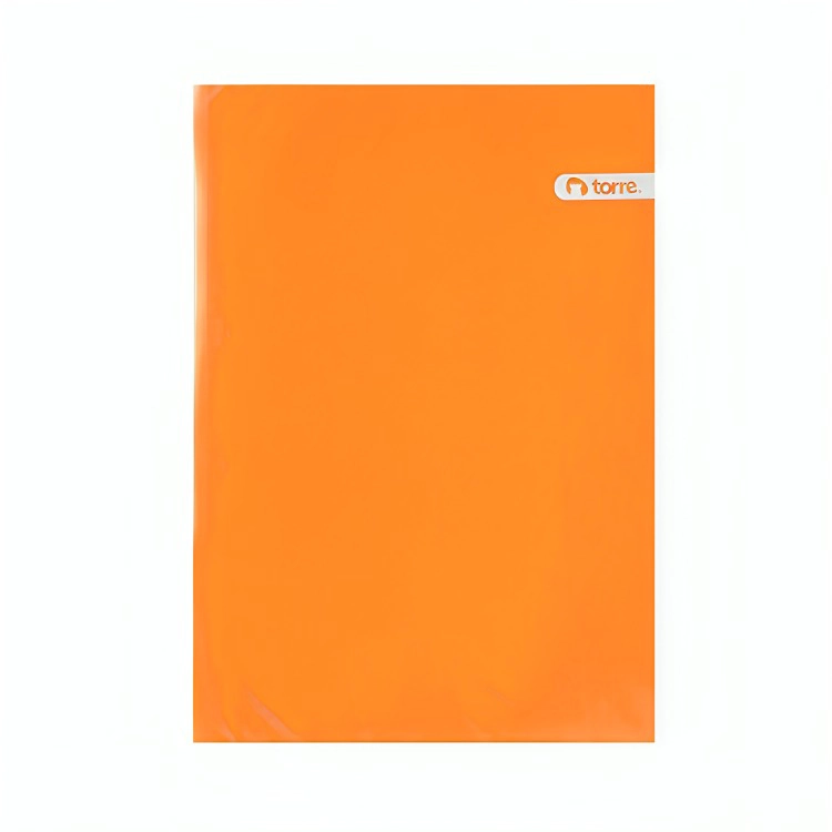 PACK 4 ARCHIVADOR PLASTIFICADO CON GUSANO / NARANJA – TORRE - 1
