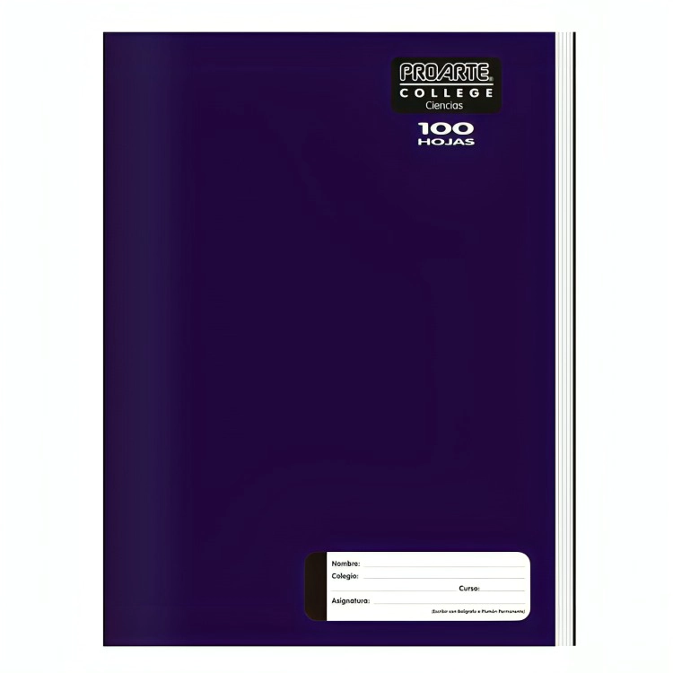 PACK 4 CUADERNOS COLLEGE LISO CIENCIAS 100 HOJAS – PROARTE - 1