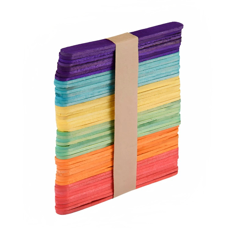PACK 4 PALOS DE HELADO COLORES 50 UNIDADES – TORRE - 1