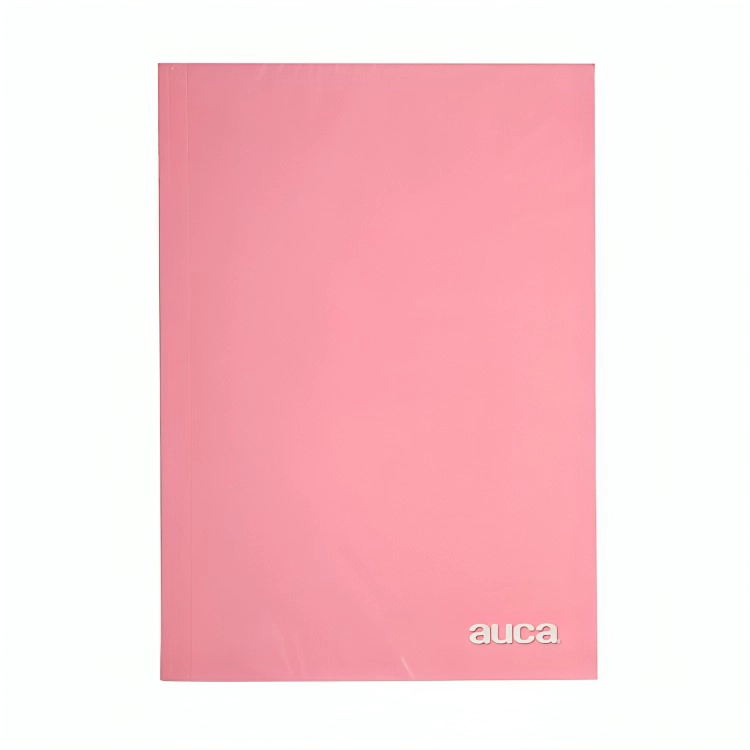 PACK 4 ARCHIVADOR PLASTIFICADO CON GUSANO / ROSADO – AUCA - 1