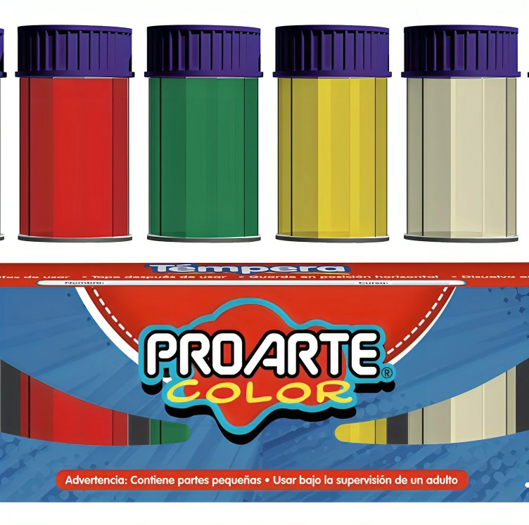 PACK 4 TEMPERAS 6 COLORES 15 CC – PROARTE - 2