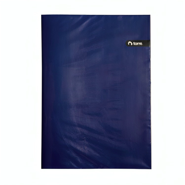 PACK 4 ARCHIVADOR PLASTIFICADO CON GUSANO / AZUL – TORRE - 1