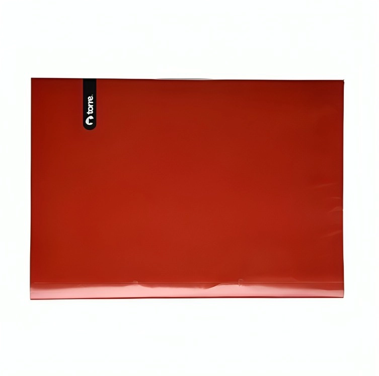 PACK 4 ARCHIVADOR PLASTIFICADO CON GUSANO / ROJO – TORRE - 2