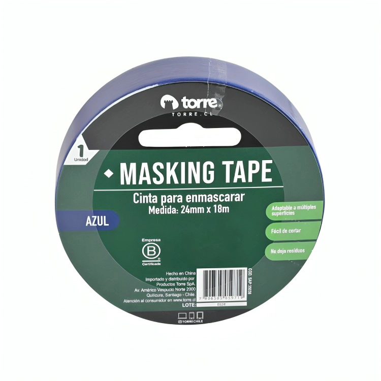 PACK 3 CINTA MASKING AZUL 24MM. X18M. – TORRE - 3