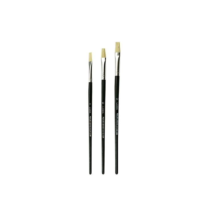 PACK 3 SET 3 PINCELES PELO CERDA PLANO N° 2-6-10 – PROARTE - 2