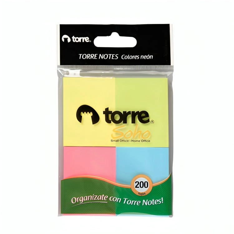 PACK 4 NOTAS 4 UND. 5.1×3.8 CM. NEON 200 HOJAS - 2
