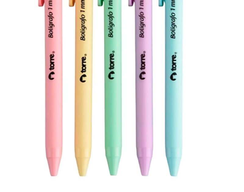 PACK 3 SET 5 BOLIGRAFOS COLOR NEGRO 1.0 MM CUE PAST – TORRE - 1