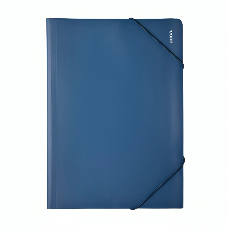 PACK 4 CARPETA PVC CARTERA CON ELASTICO AZUL - 1