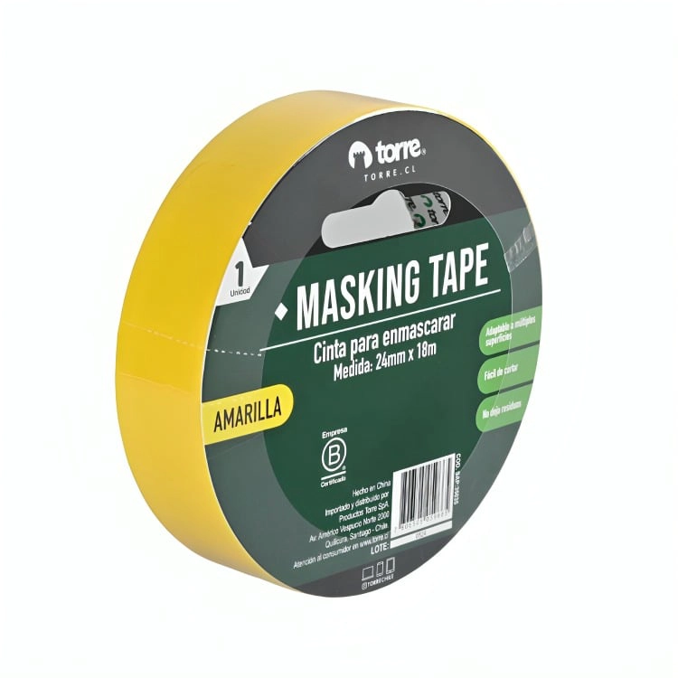 PACK 3 CINTA MASKING AMARILLA 24MM. X18M. – TORRE - 2
