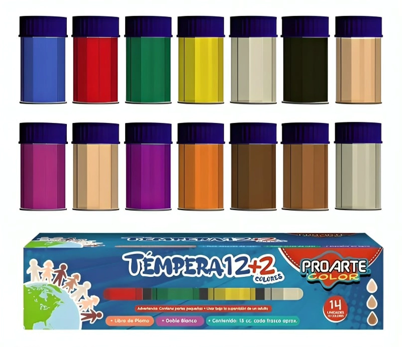 PACK 3 TEMPERAS 12 + 2 15 CC – PROARTE - 1