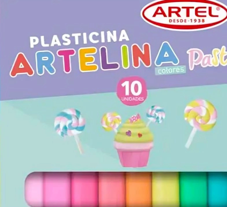 PACK 3 PLASTICINA 10 UND COLORES PASTELES – ARTEL - 2