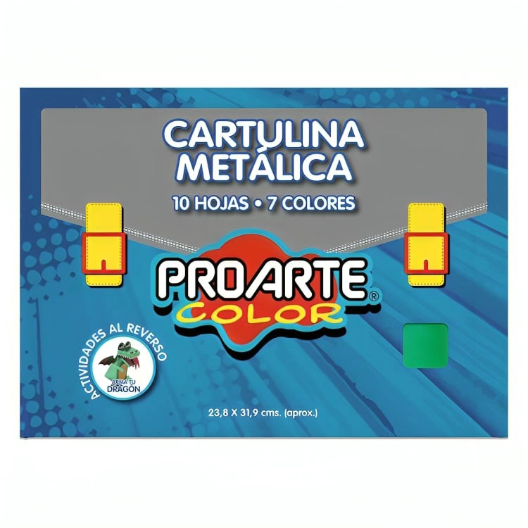 PACK 4 ESTUCHE CARTULINA METALICA PROARTE - 2