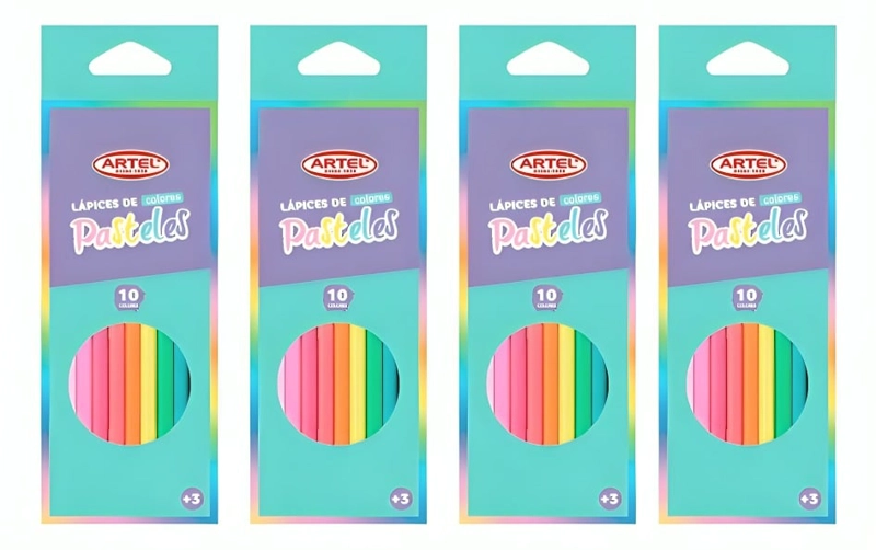 PACK 3 SET 10 LAPICES DE COLOR PASTEL – ARTEL - 3