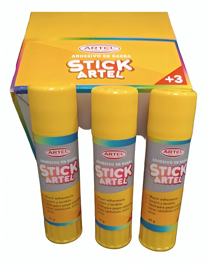 PACK 3 SET 3 ADHESIVOS EN BARRA 15 GRS – ARTEL - 3