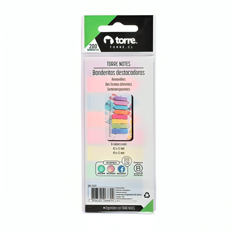 PACK 3 BANDERITAS DESTACADORAS FORMAS – TORRE - 1