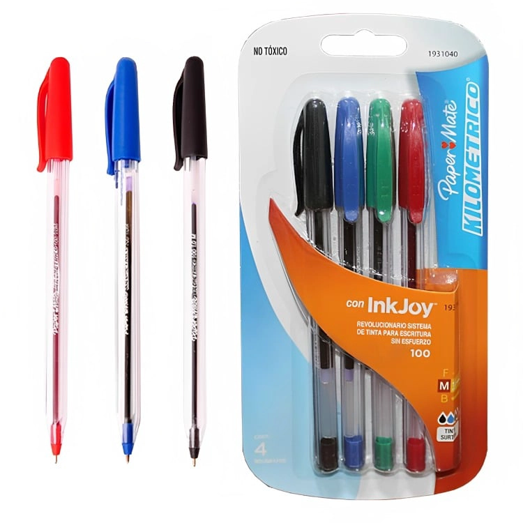 PACK 4 BOLIGRAFO INKJOY PUNTA MEDIA COLORES BASICOS 4 – PAPER MATE - 1