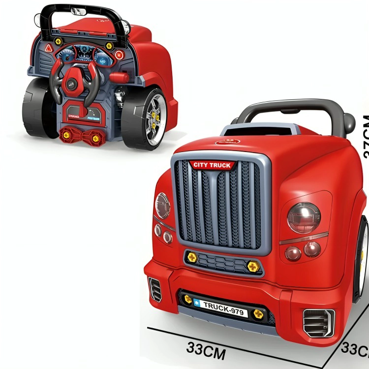 CAMION TALLER MECANICO CHICO ROJO - 1