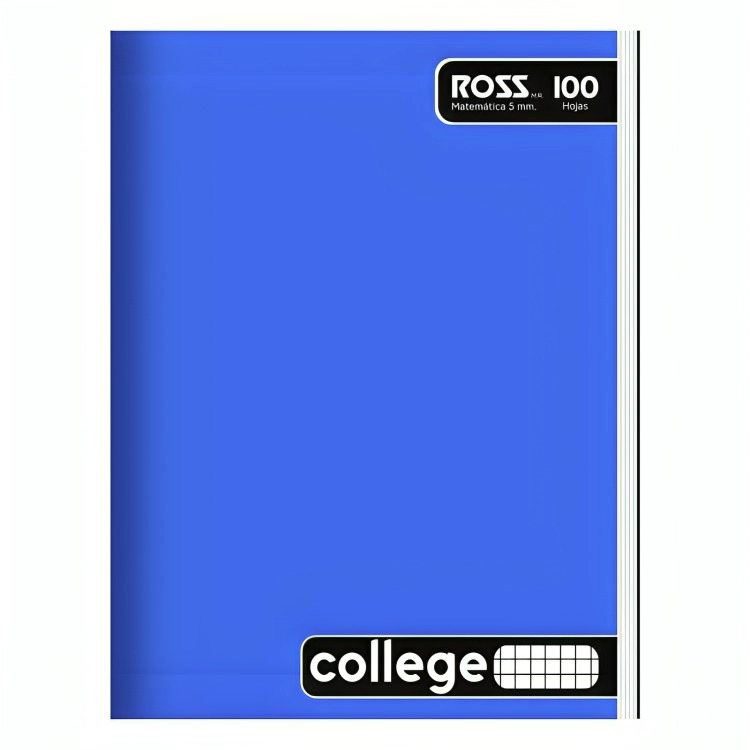 PACK 4 CUADERNO ROSS COLLEGE LISO 100HJ 5MM / AZUL – ROSS - 1