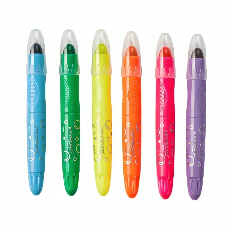 CRAYONES GEL 3 EN 1 FLUOR 6 COLORES PEKES – TORRE - 1