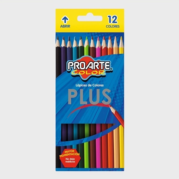 PACK 2 LAPICES 12 COLORES PLUS – PROARTE - 1