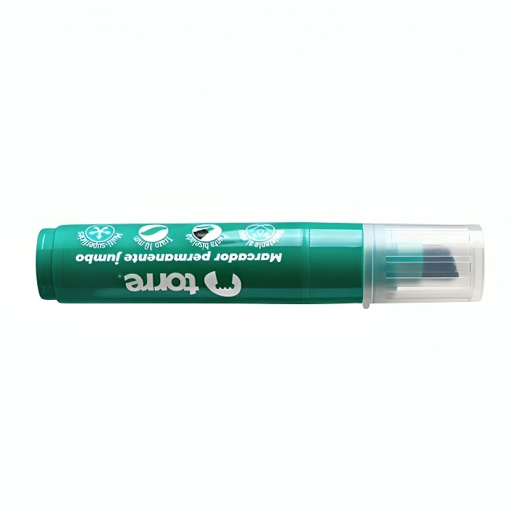 PACK 2 MARCADOR PERMANENTE PUNTA BISELADA 10 MM. / VERDE – TORRE - 1