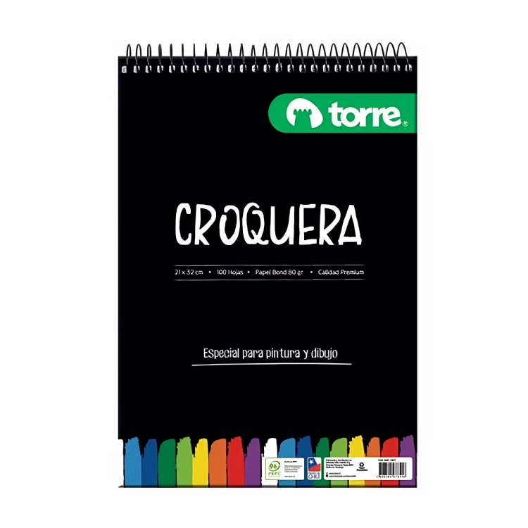 CROQUERA 16×21 CM 100 HOJAS – TORRE - 1