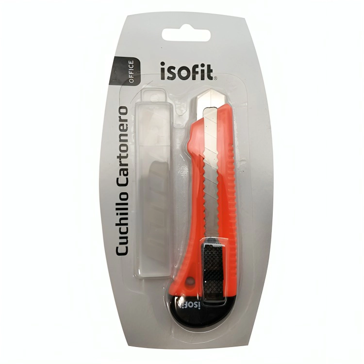 PACK 4 CUCHILLO CARTONERO GRANDE + REPUESTO – ISOFIT - 1