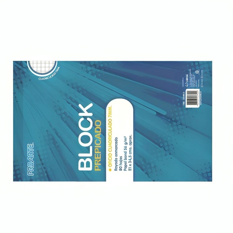 PACK 2 BLOCK PREPICADO OFICIO 80H. MAT. 7MM. – PROARTE - 2