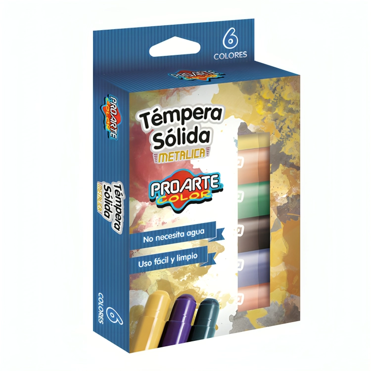 PACK 2 TE MPERA SOLIDA 6 UNIDADES METALICO – PROARTE - 2