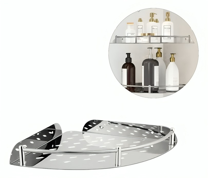 SET 4 ORGANIZADOR ESQUINERO DUCHA ACERO INOXIDABLE REPISA - 3