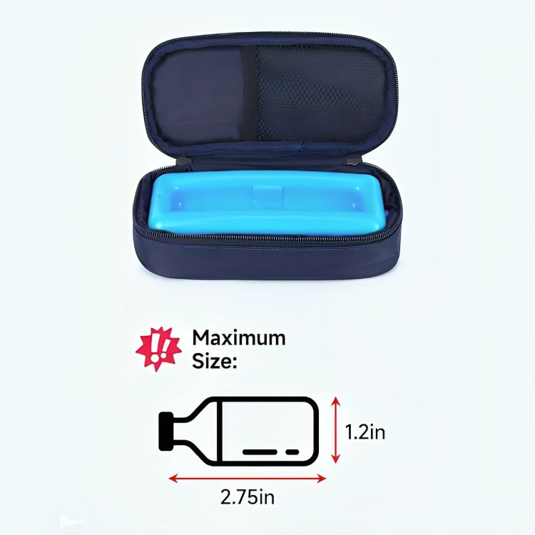 BOLSO ESTUCHE PORTA INSULINA REFRIGERANTE (COOLER) AZUL - 2