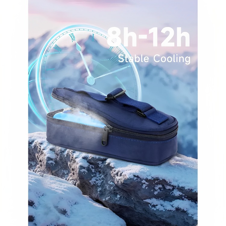 BOLSO ESTUCHE PORTA INSULINA REFRIGERANTE (COOLER) AZUL - 4