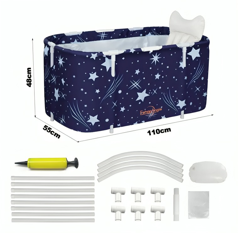 BAÑERA PLEGABLE PORTATIL ADULTOS Y NIÑOS BALDE SPA 110×55CM - 2