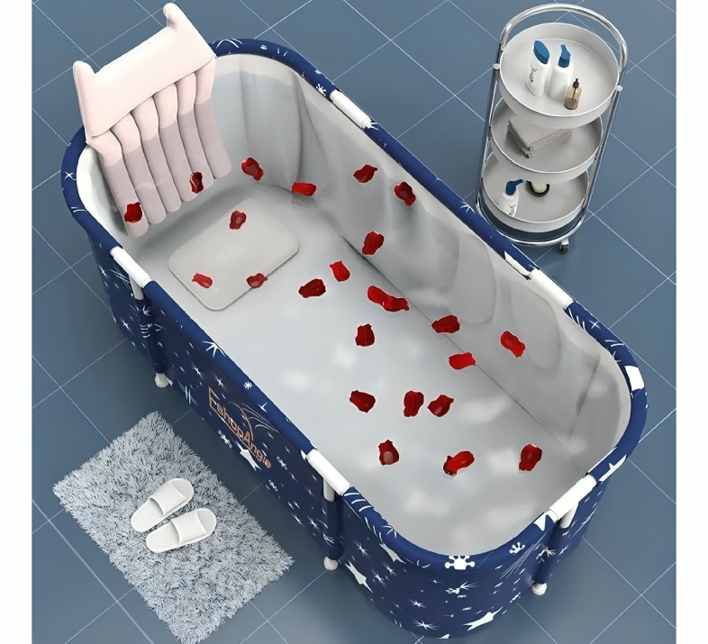 BAÑERA PLEGABLE PORTATIL ADULTOS Y NIÑOS BALDE SPA 110×55CM - 6