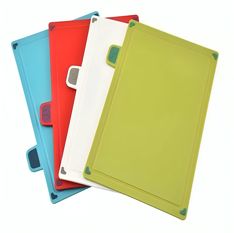 TABLAS PARA PICAR UTENSILIO COCINA CON BASE COLORES 4 PIEZAS - 3
