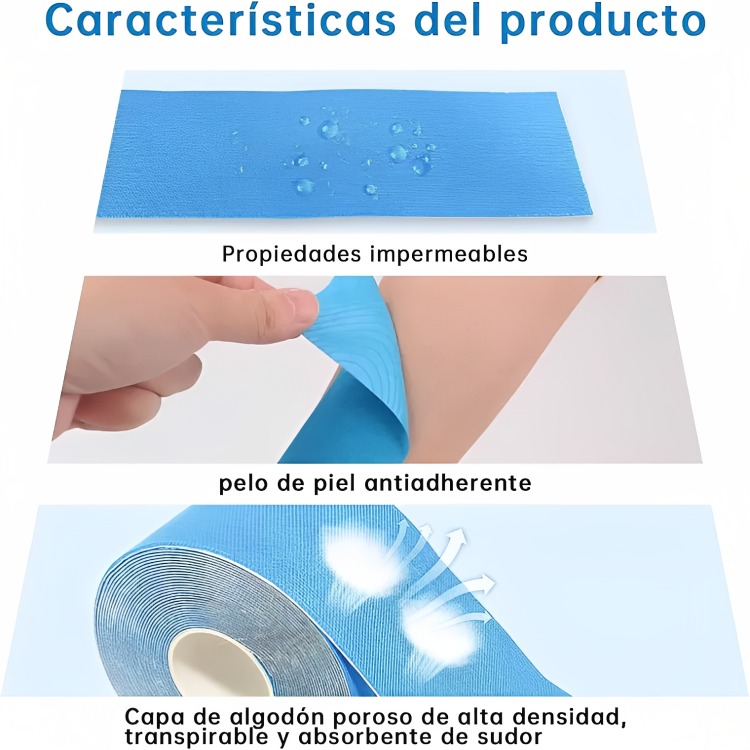 CINTA KINESIOLOGICA APOYO PARCHE MUSCULAR 5CM / 5MTS - 6