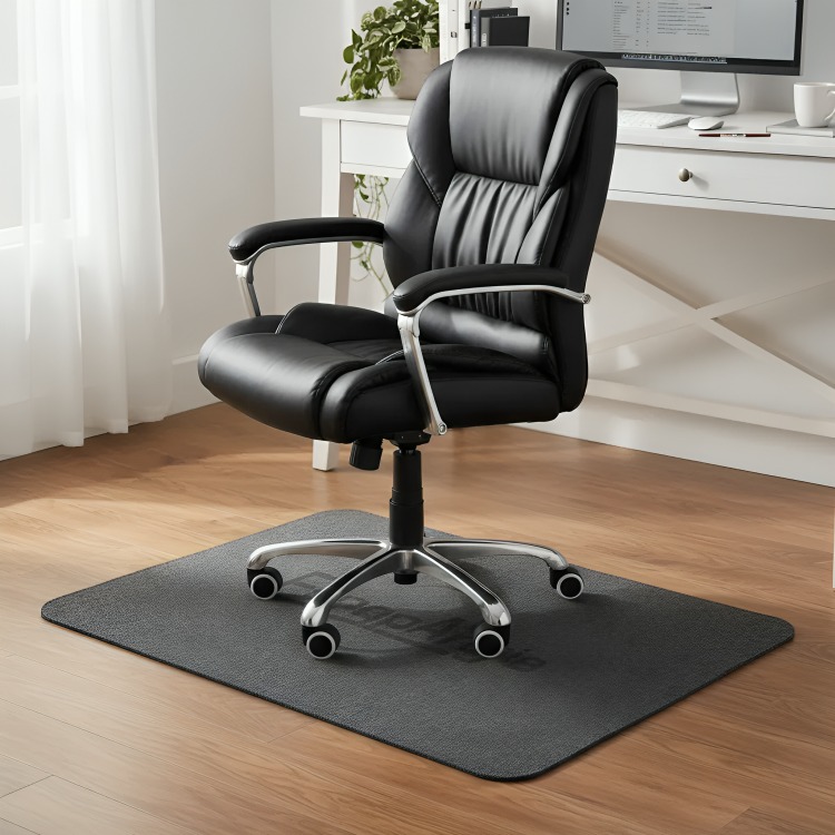 ALFOMBRILLA ANTIDESLIZANTE PARA SILLA DE OFICINA 120X90CM NEGRO - 3